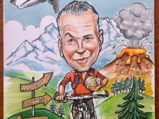 Karikatur Ruhestand Reise